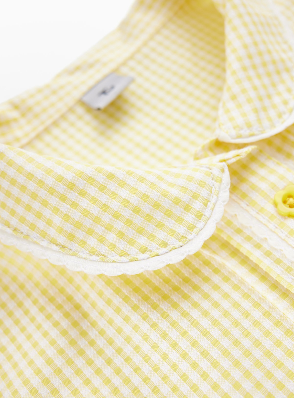 Yellow Gingham Cotton Blend Easy Fit Dress 2 Pack 11 years - Image 3 thumbnail