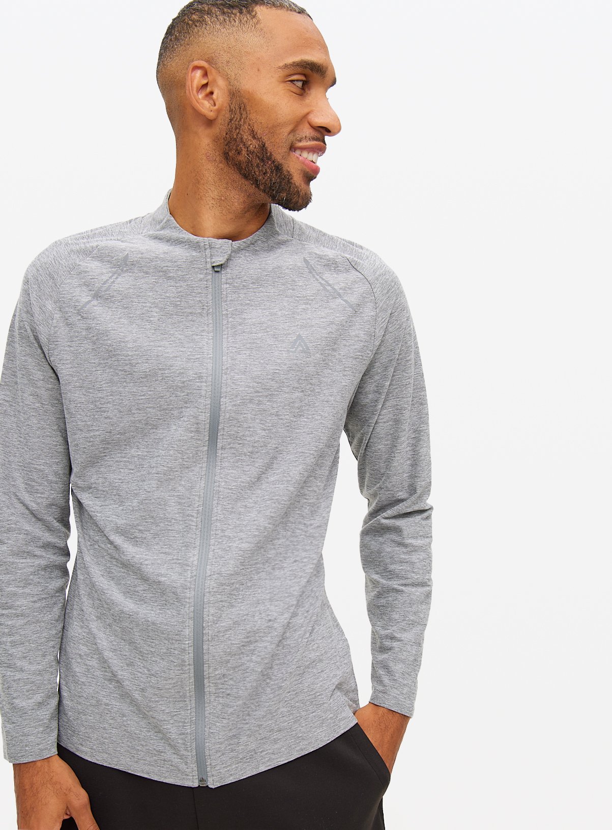 Men's Tu Active Grey Zip-Through Top
