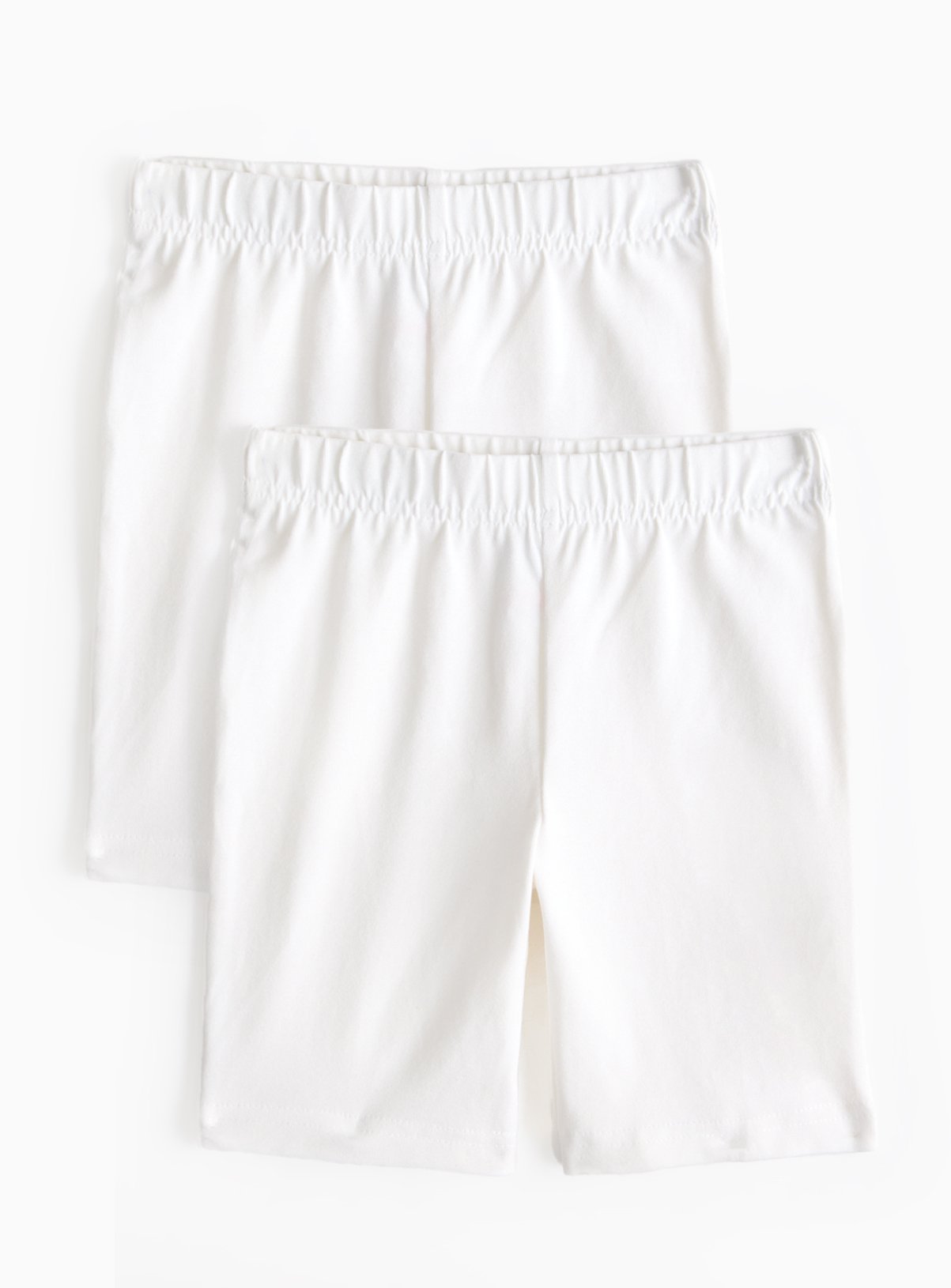 White Jersey Cycling Shorts 2 Pack 5 years - Image 1 thumbnail