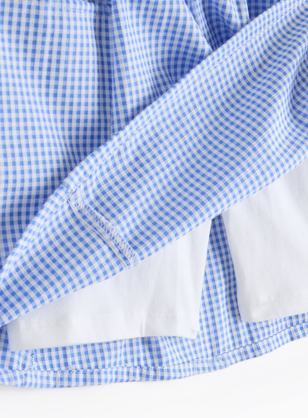 2-in-1 Blue Gingham Print Skort 8 years - Image 3 thumbnail