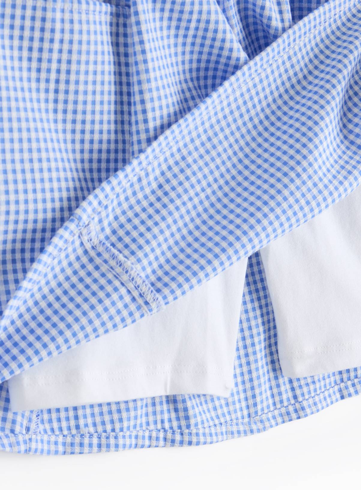 2-in-1 Blue Gingham Print Skort 8 years - Image 3