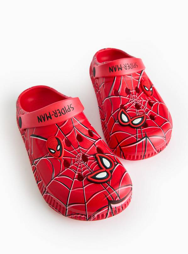 Disney Spiderman Red Ankle Strap Clogs  6-7 Infant