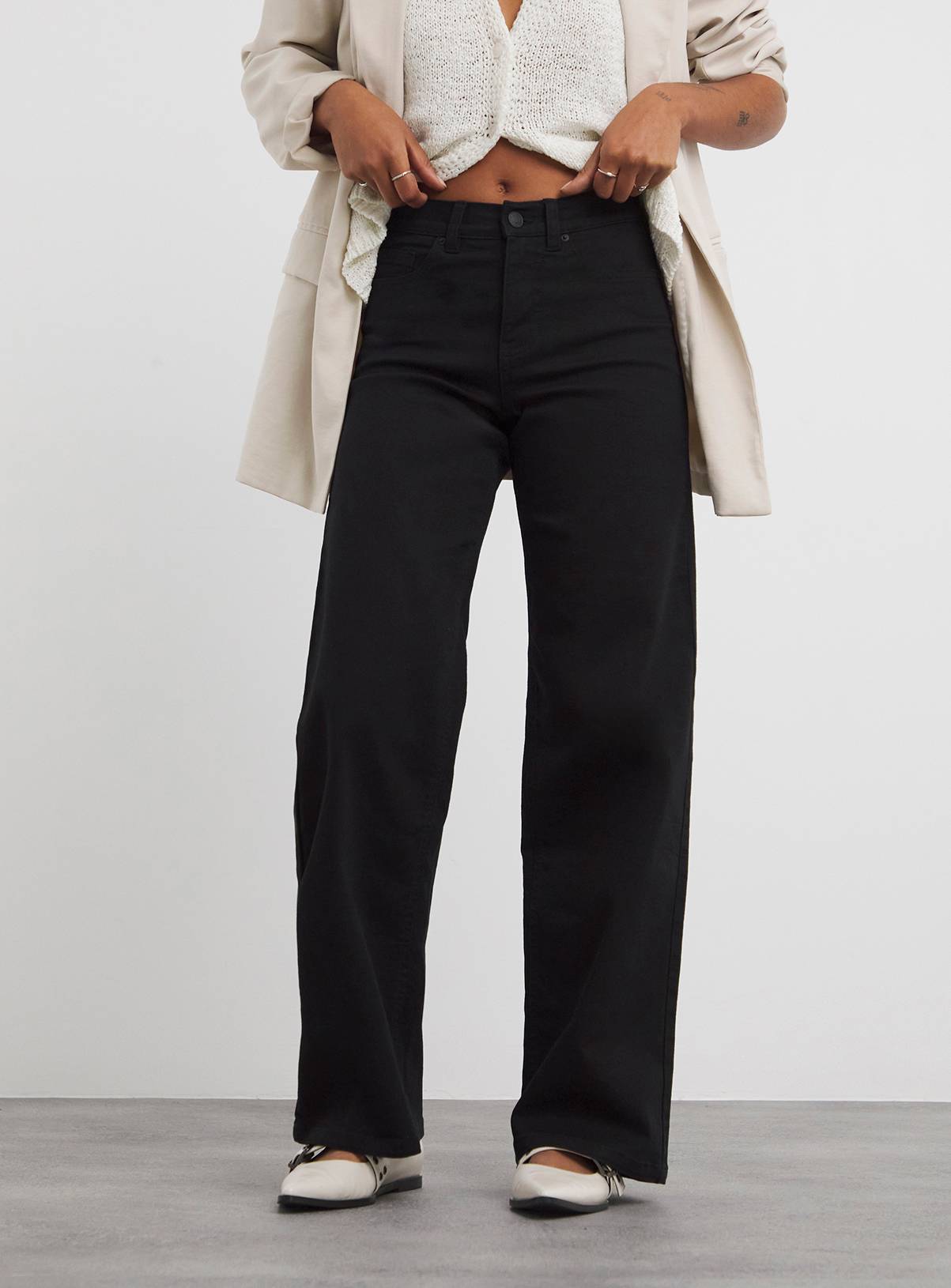 SIMPLY BE 24/7 Wide Jean Black 18 - Image 3