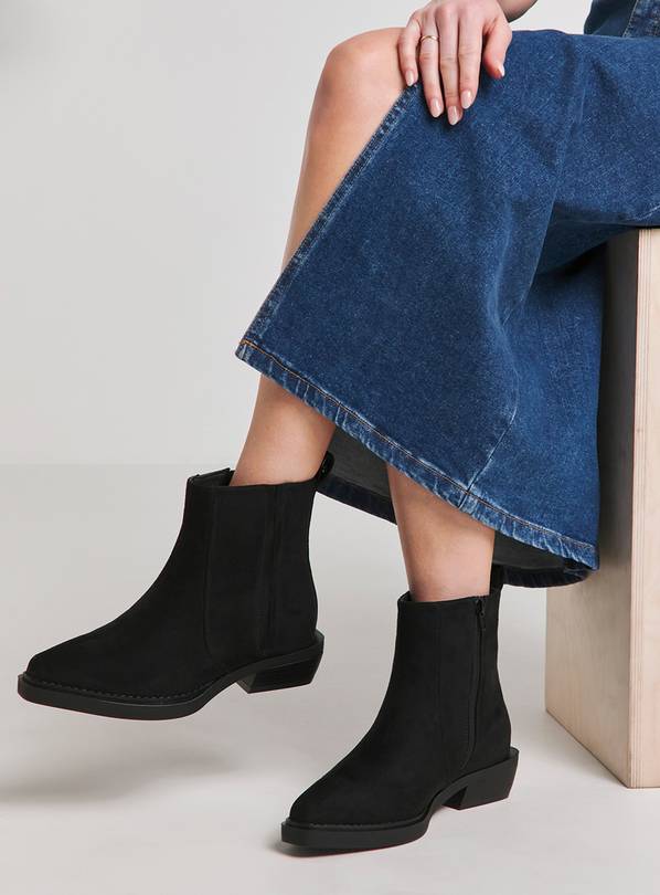 SIMPLY BE Western Ankle Boot Wide Fit 4