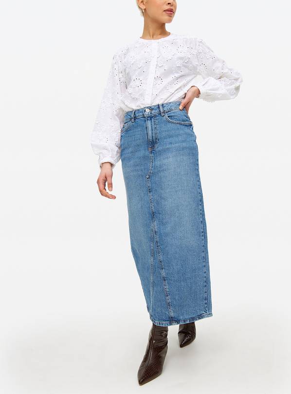 Mid Blue Rinse Midaxi Denim Skirt 24