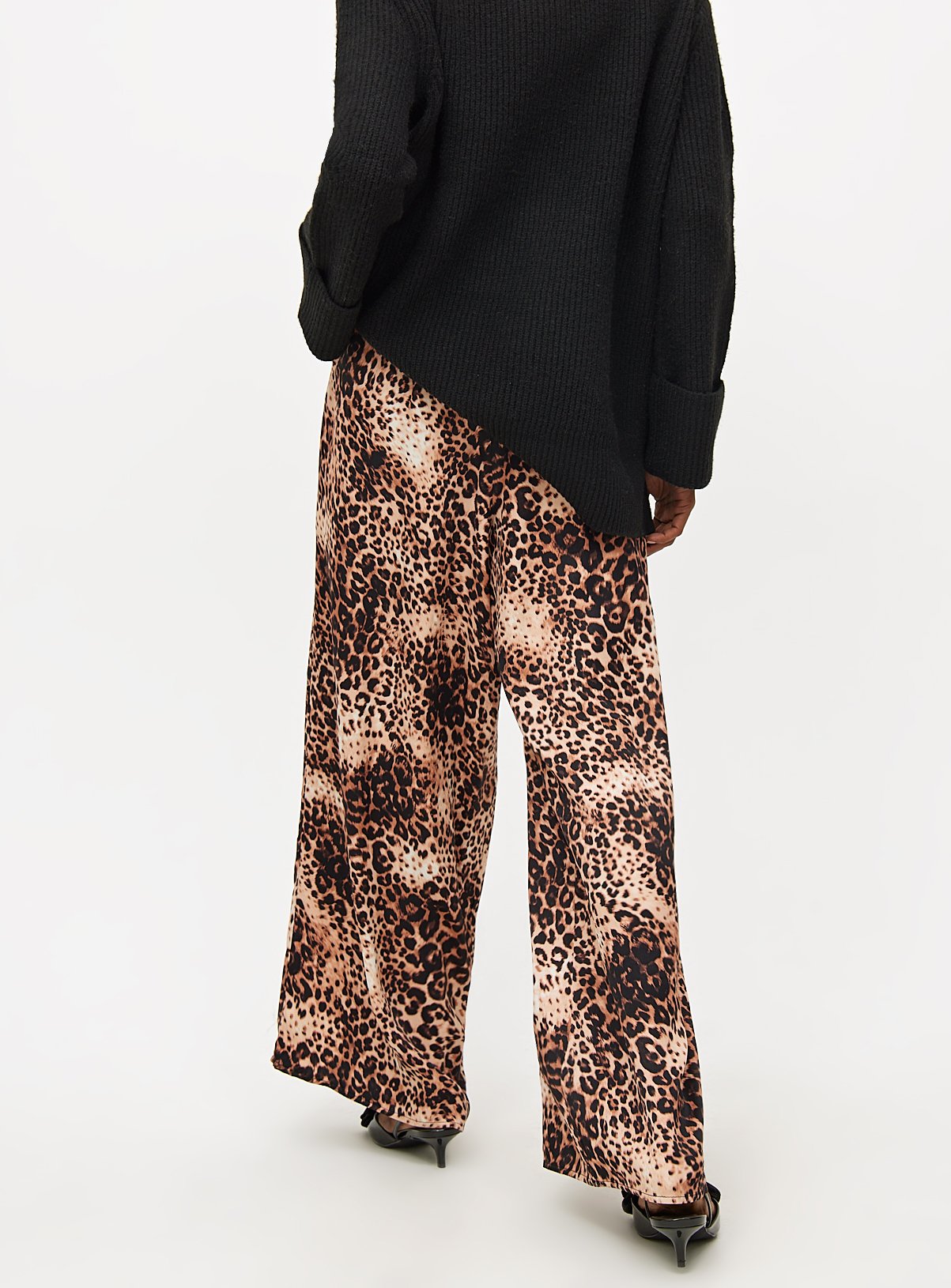 Leopard Print Ultra Wide Leg Trousers  20 - Image 4 thumbnail