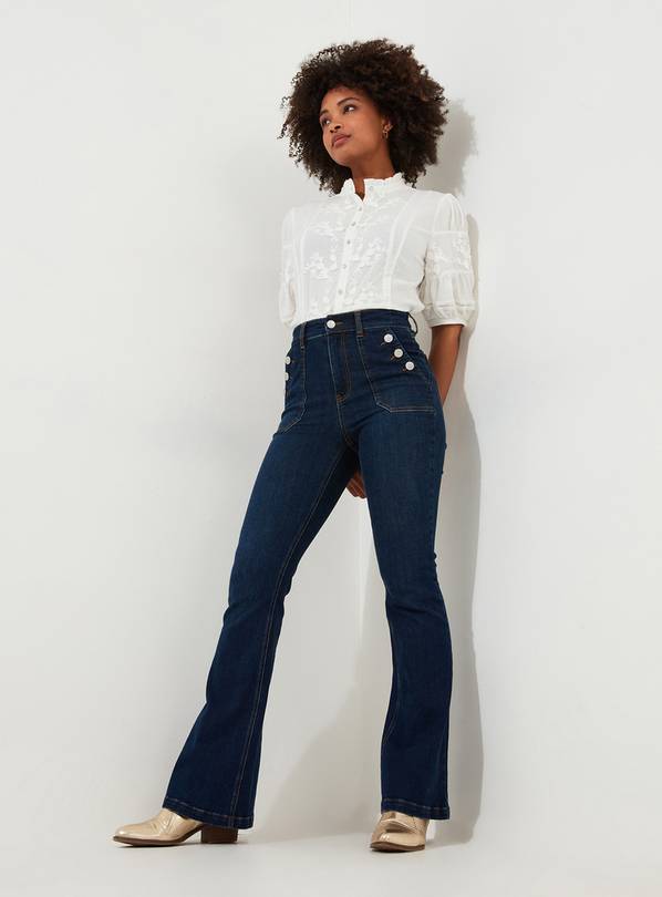JOE BROWNS Vintage Wash High Waisted Button Pocket Jeans 6