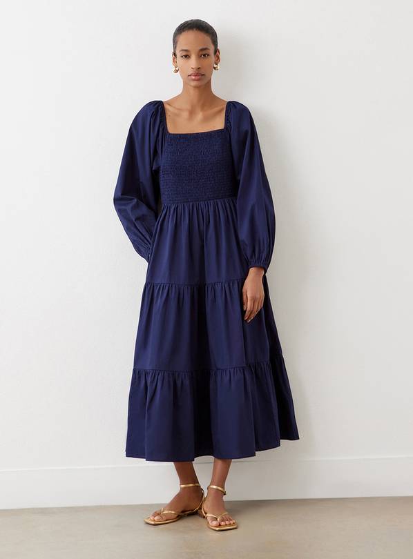 FINERY Lauretta Dress Navy 24