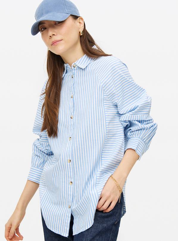 Blue Stripe Relaxed Oxford Shirt 16