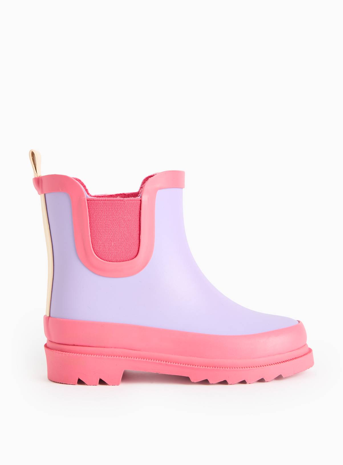 Lilac Colour Block Rubber Wellies 7 Infant - Image 2