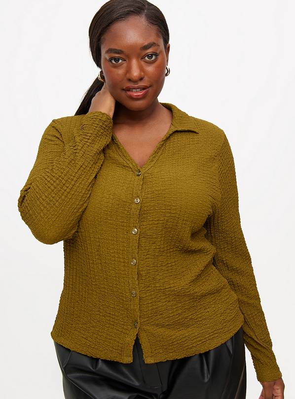 Green Textured Long Sleeve Shirt 20