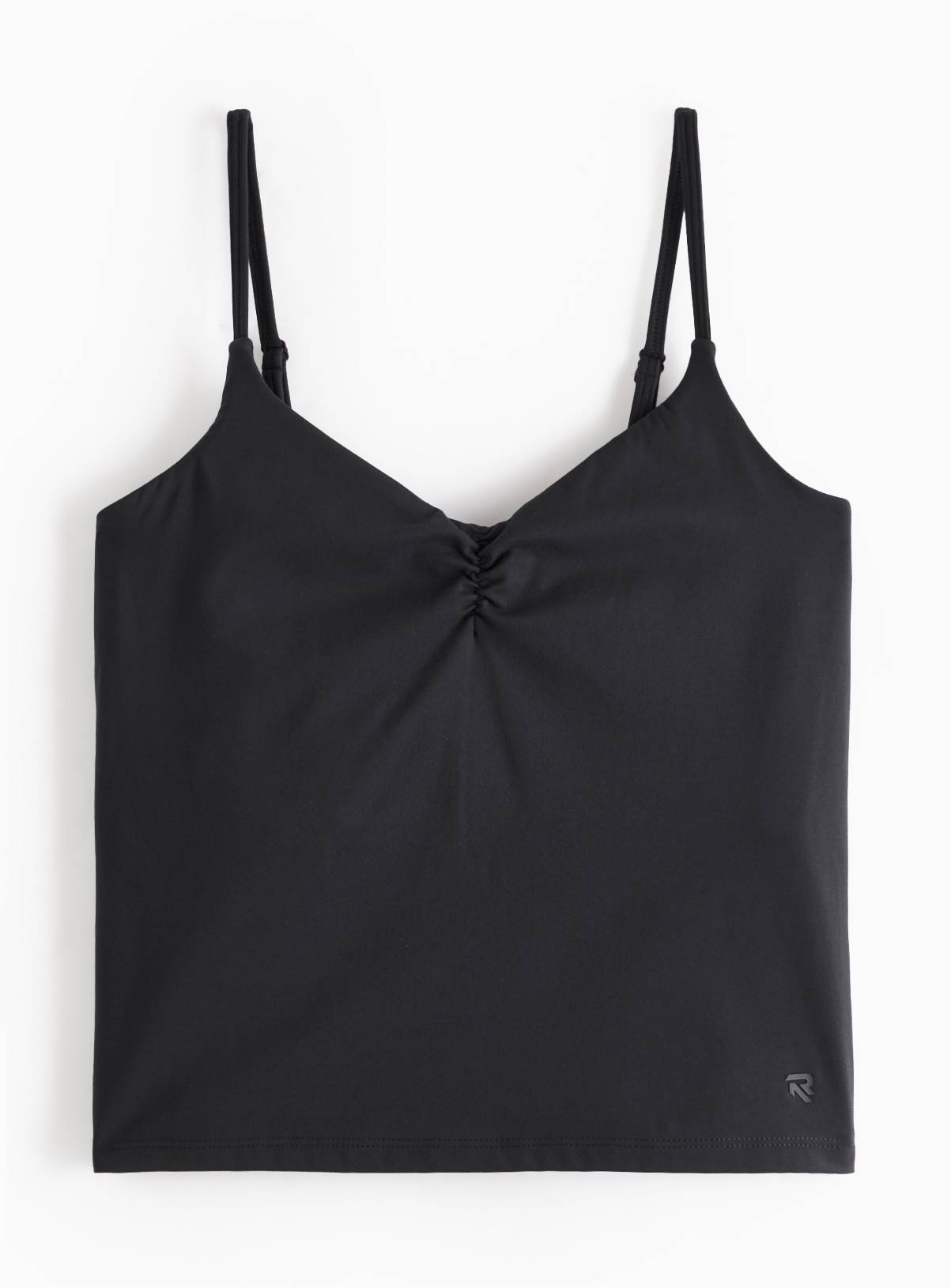 REAKTIV Black Soft Touch Yoga Ruched Detail Co-ord Vest XXL - Image 5