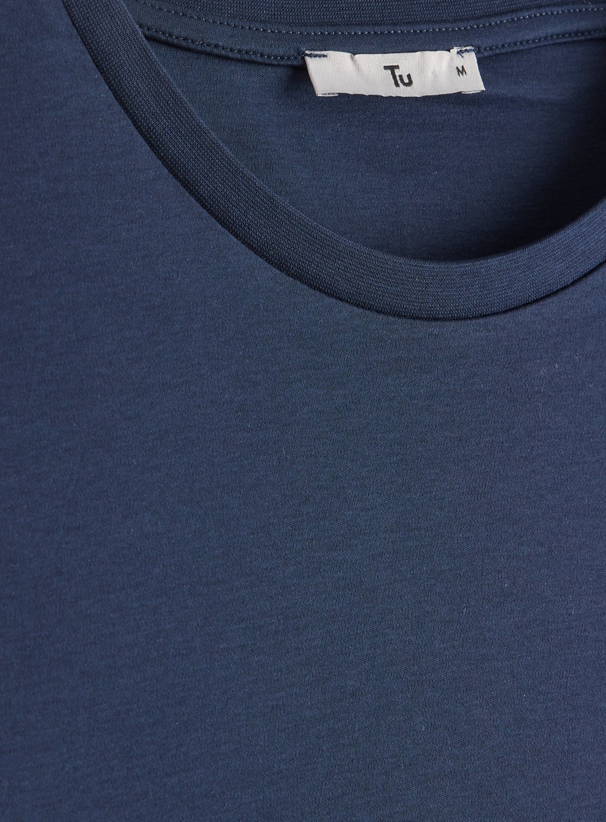 Mercerised Navy Crew Neck T-Shirt XL - Image 4 thumbnail