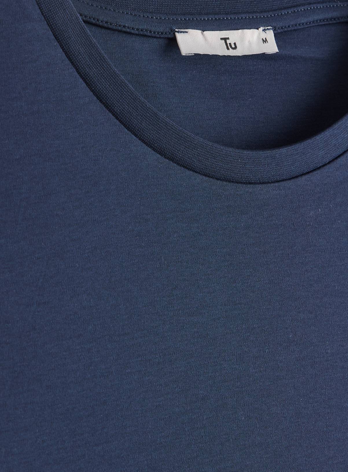 Mercerised Navy Crew Neck T-Shirt XL - Image 4