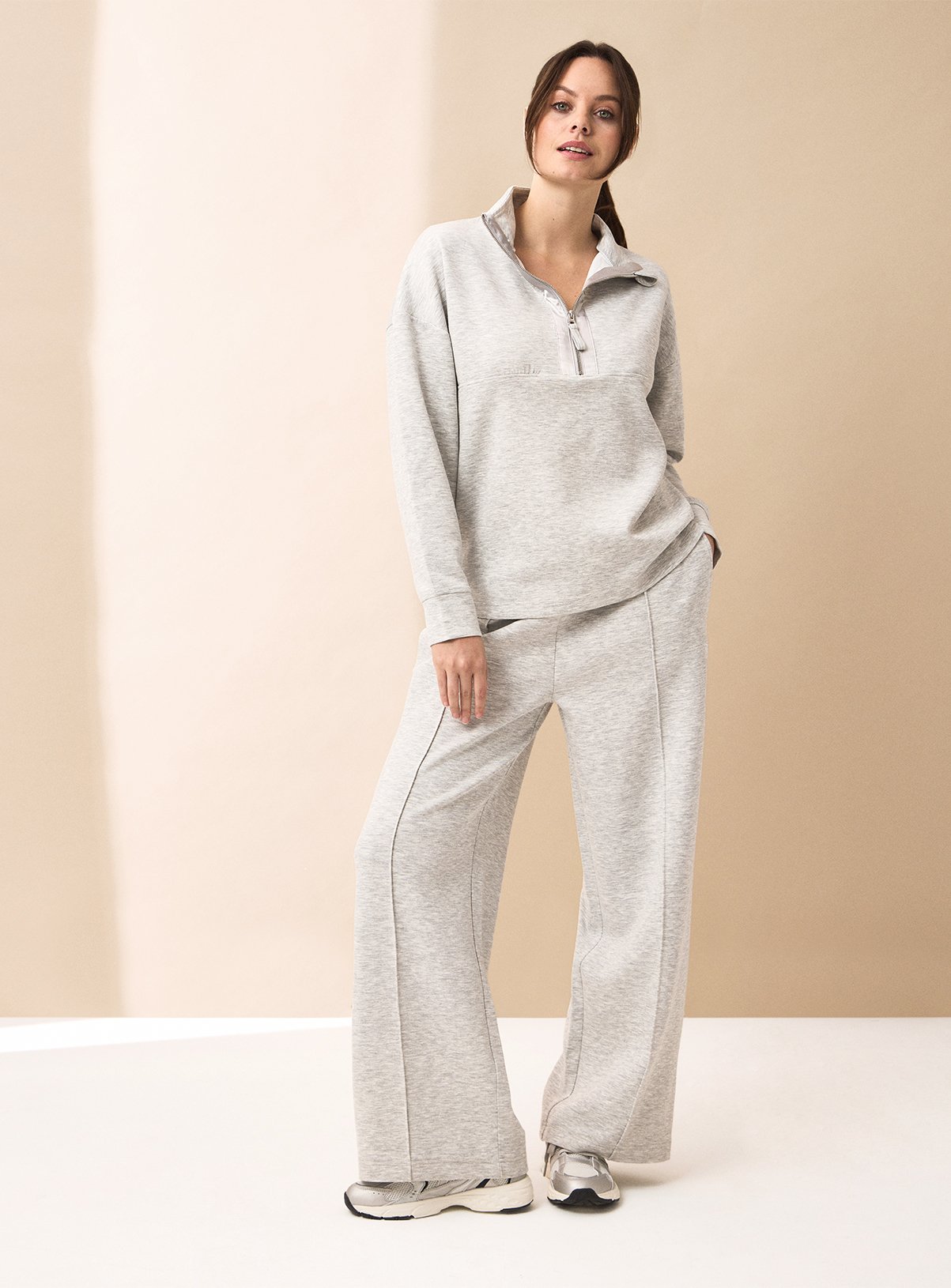 Grey REAKTIV Luxe Scuba Wide Leg Jogger