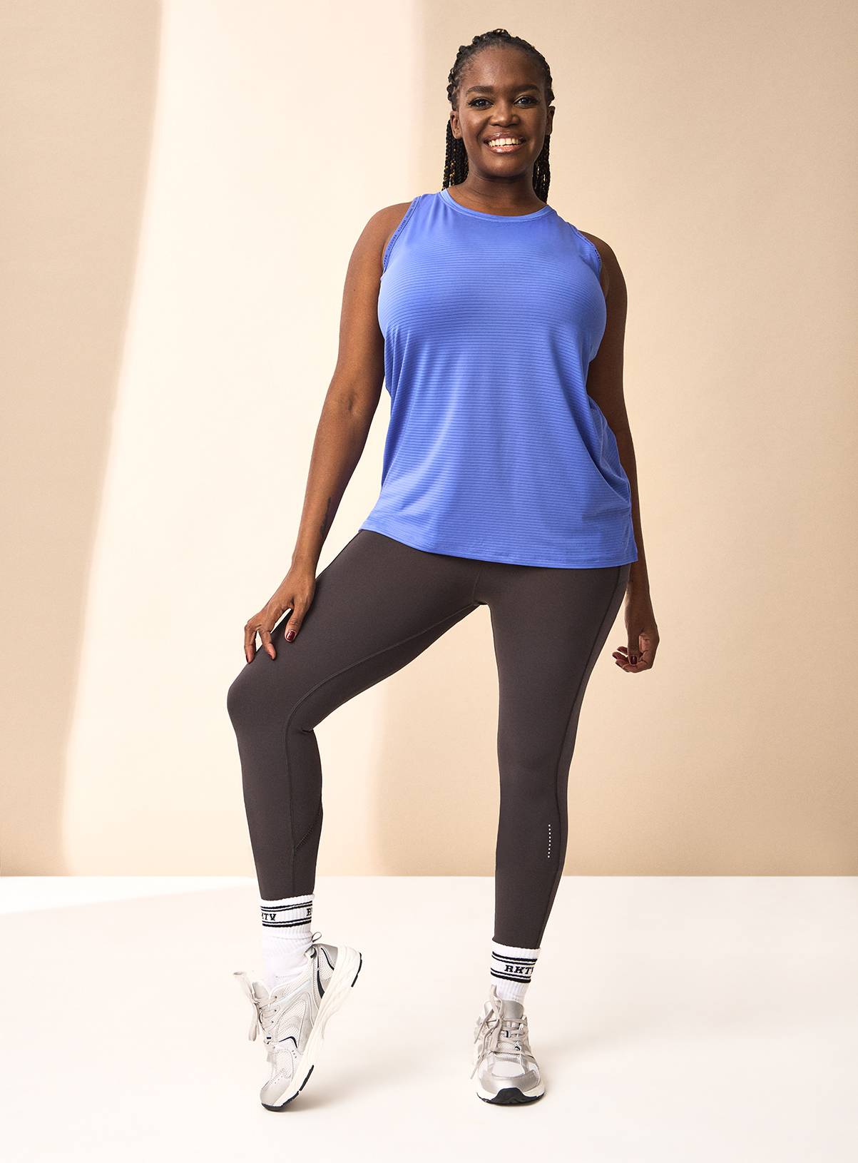 REAKTIV Grey Coin & Phone Pocket Core Leggings M - Image 1