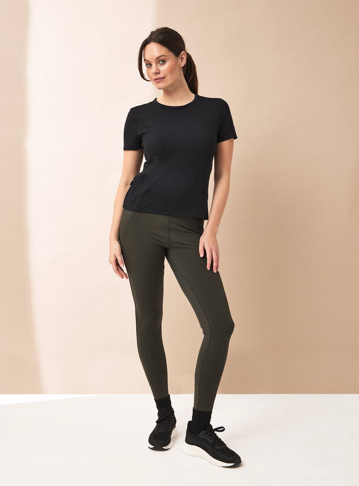 REAKTIV Khaki High Waisted Everyday Legging With Pockets L - Image 2
