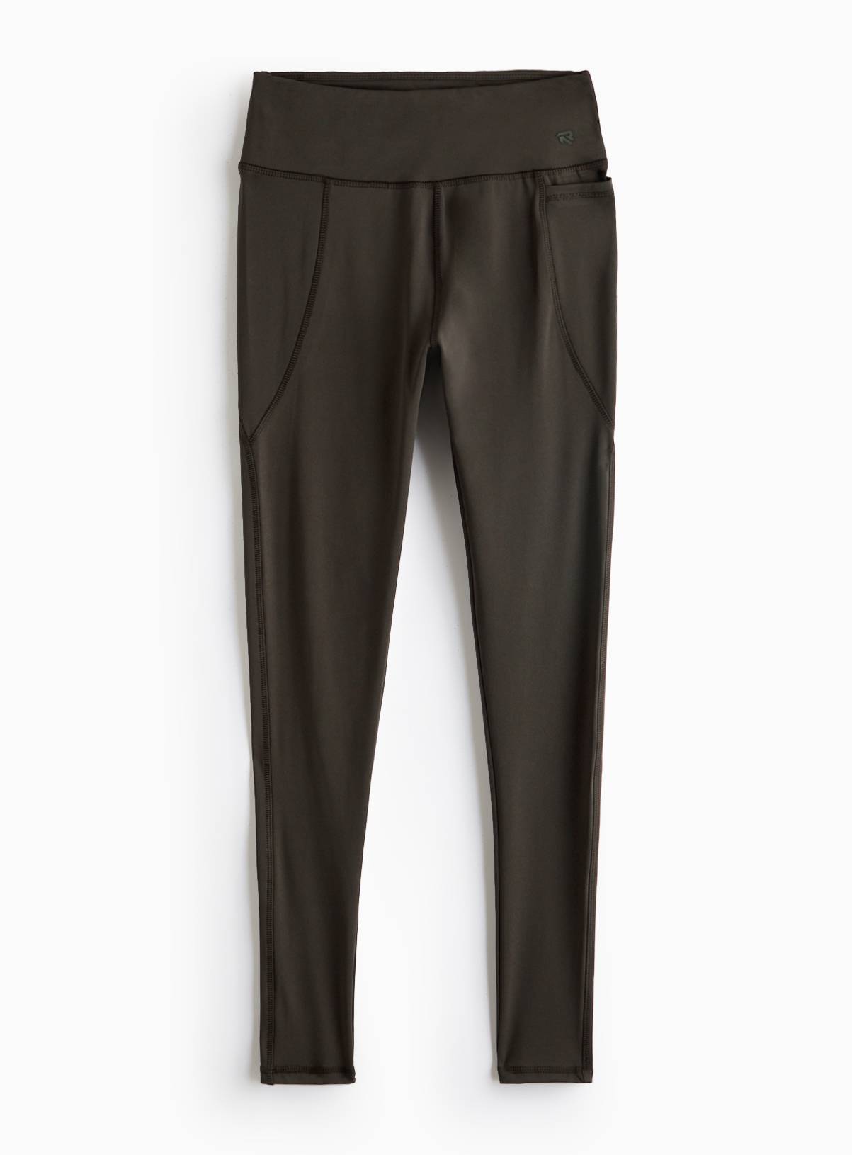 REAKTIV Khaki High Waisted Everyday Legging With Pockets L - Image 3