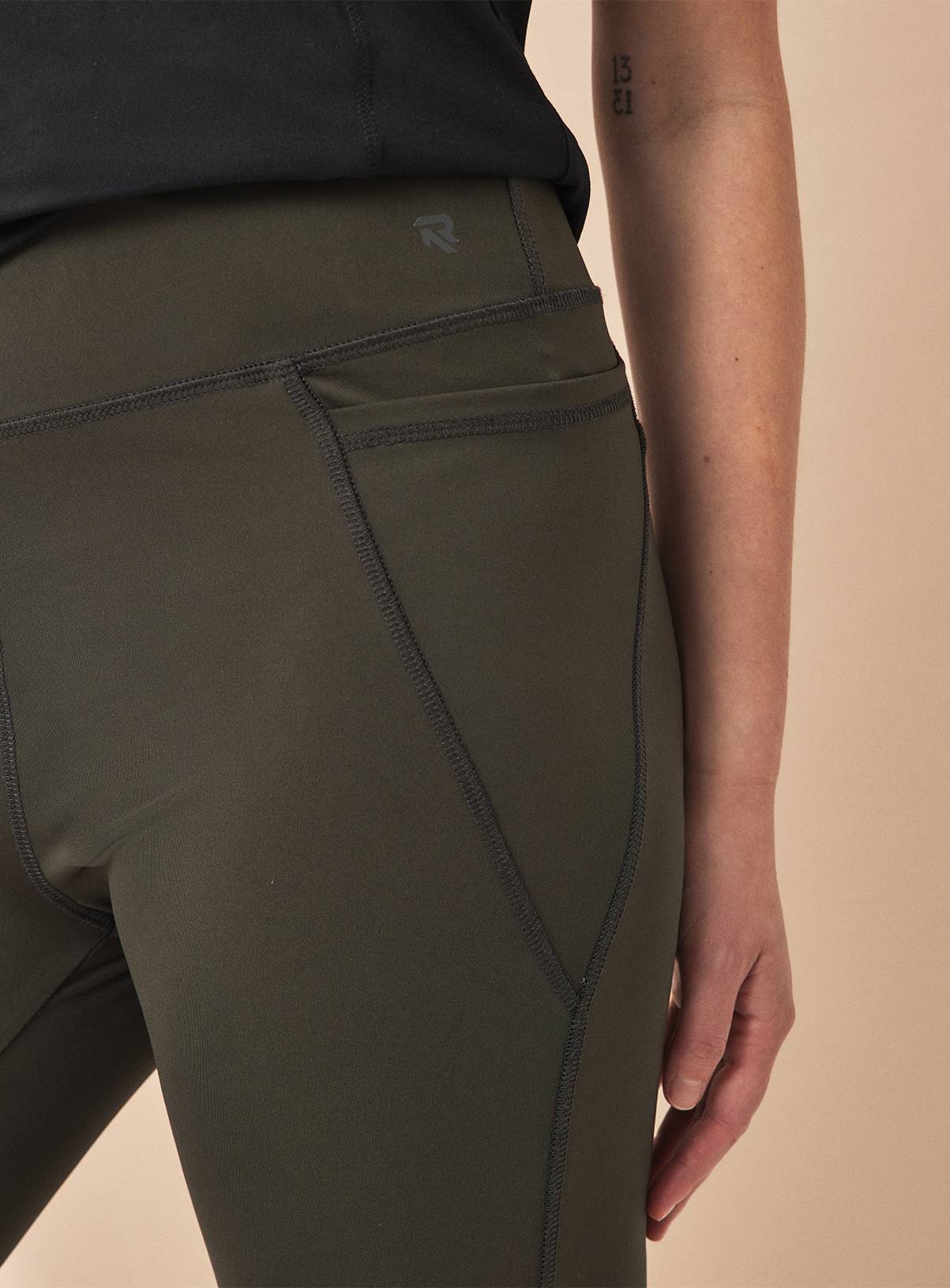 REAKTIV Khaki High Waisted Everyday Legging With Pockets L - Image 6