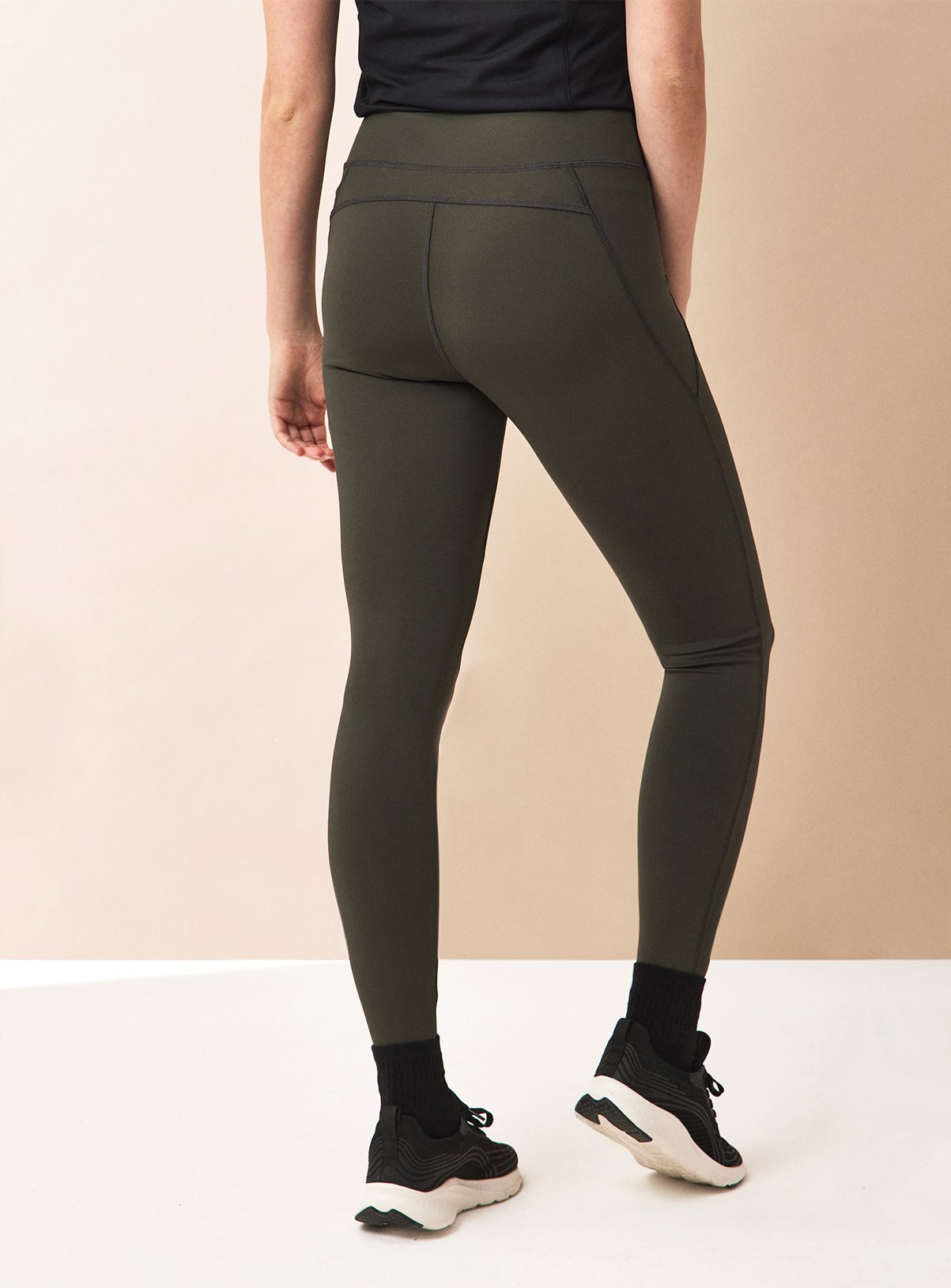 REAKTIV Khaki High Waisted Everyday Legging With Pockets L - Image 7 thumbnail