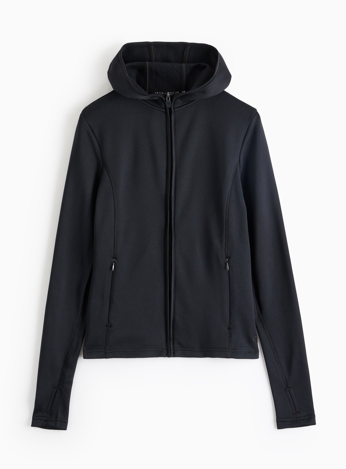 Buy REAKTIV Black Brushed Fleece Zip-Through Hoodie L | Hoodies