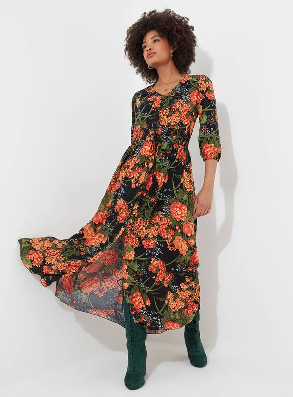 JOE BROWNS Floral Lace Back Maxi Dress 10