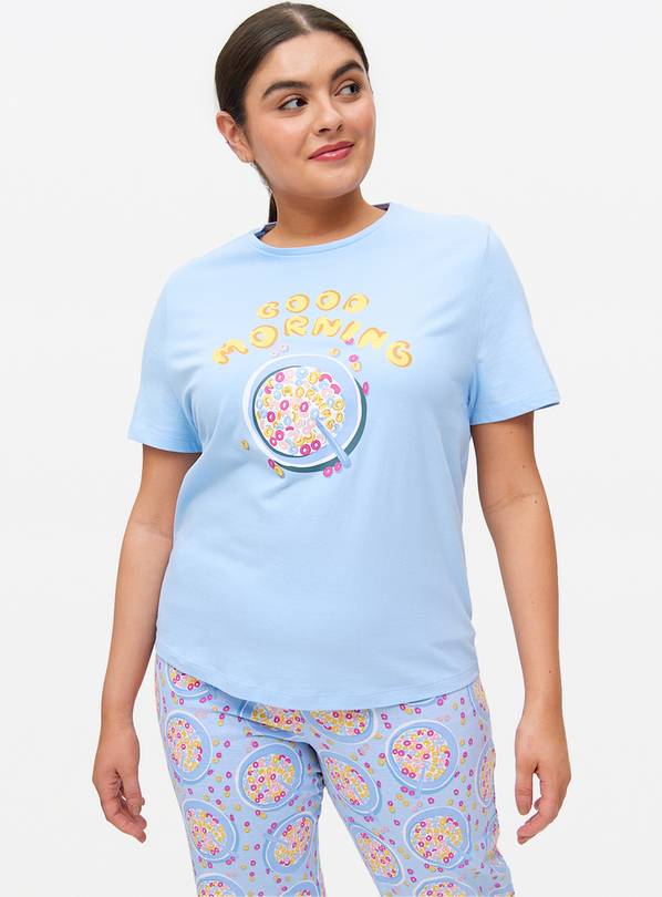 Blue Cereal Loops Printed Pyjamas XS