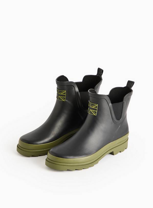 Black Khaki Ankle Length Wellies  5