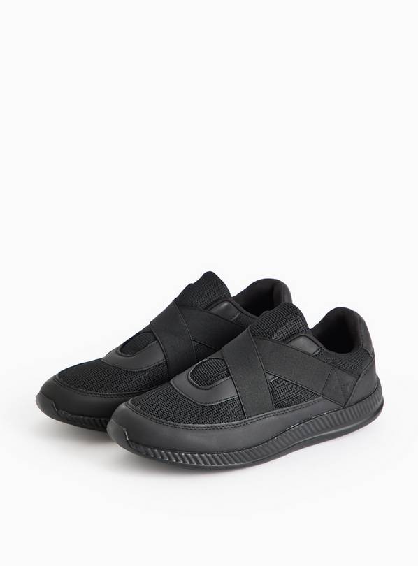 Black Crossover Slip On Trainers 3