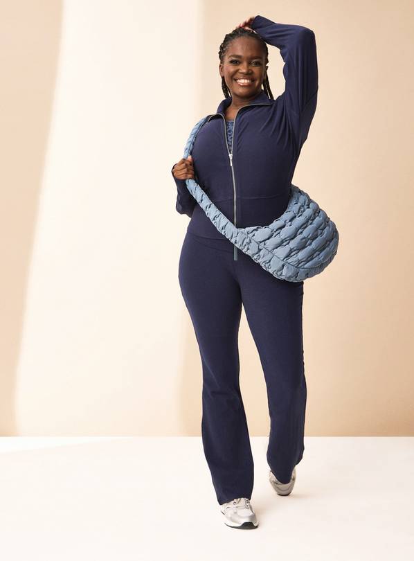 REAKTIV Navy Soft Touch Yoga Roll Top Co-ord Jogger XXL