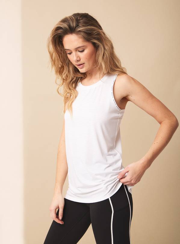 REAKTIV White Training Mesh Tank XXL