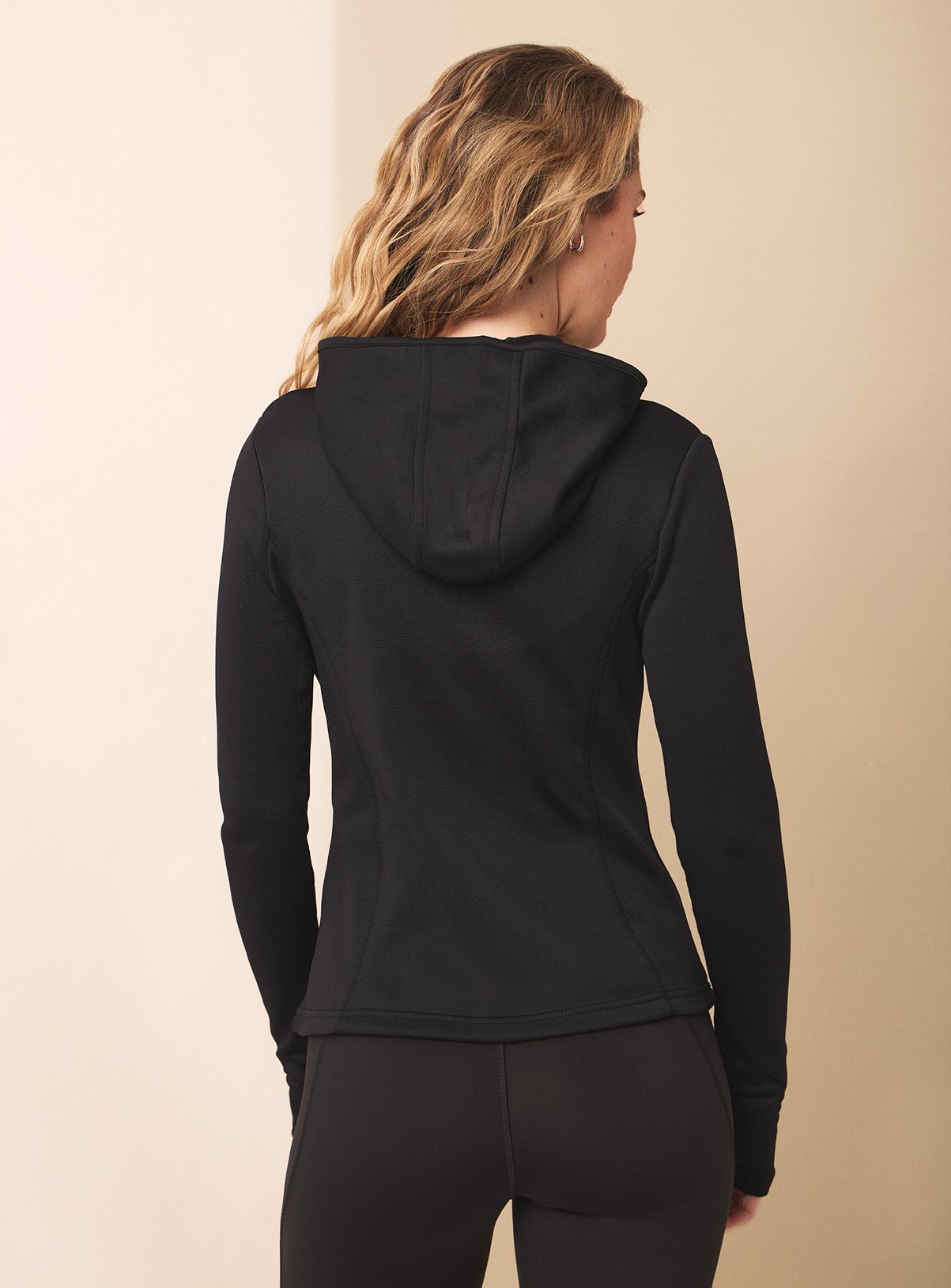 REAKTIV Black Brushed Fleece Zip-Through Hoodie XXL - Image 5 thumbnail