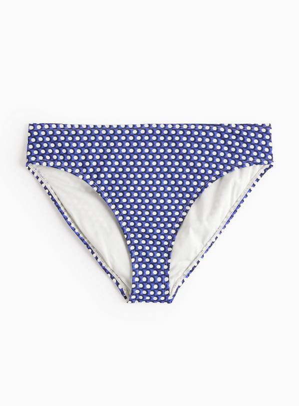 Blue Geo High Waisted Bikini Bottoms 10