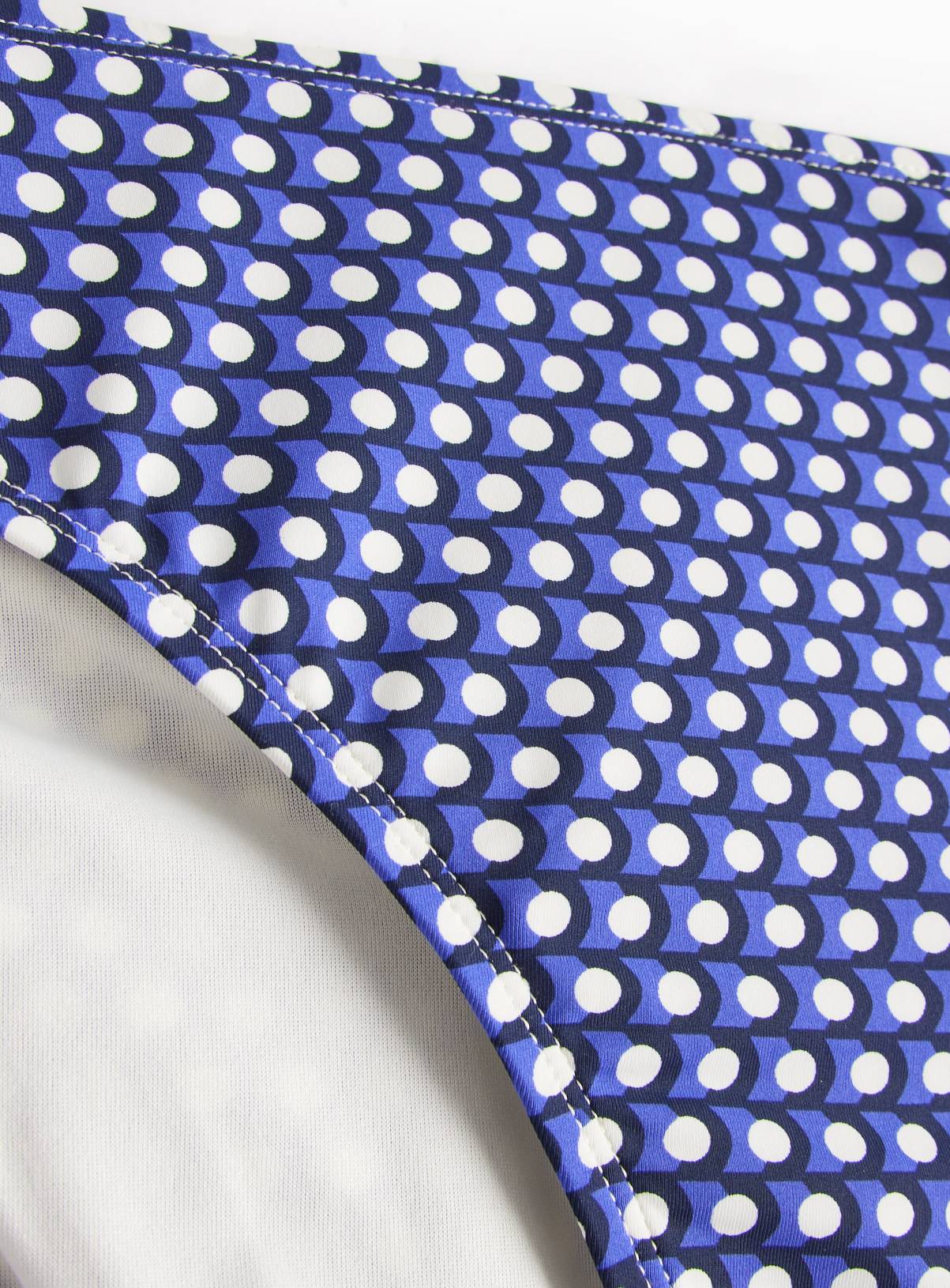Blue Geo High Waisted Bikini Bottoms 12 - Image 4