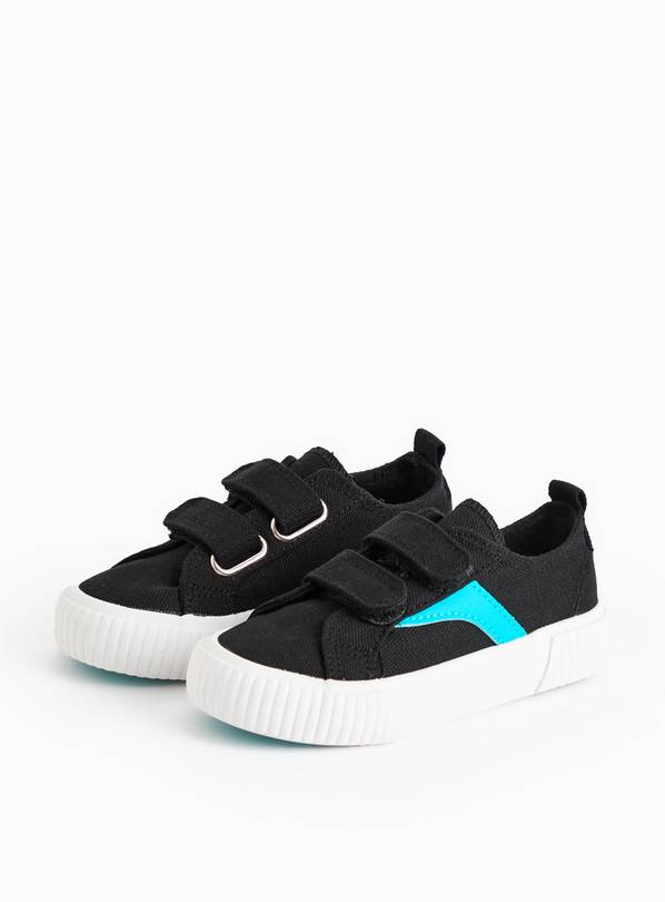 Black Twin Strap Skater Shoe 2