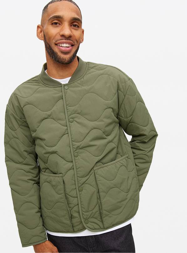 Khaki Onion Quilted Jacket  L