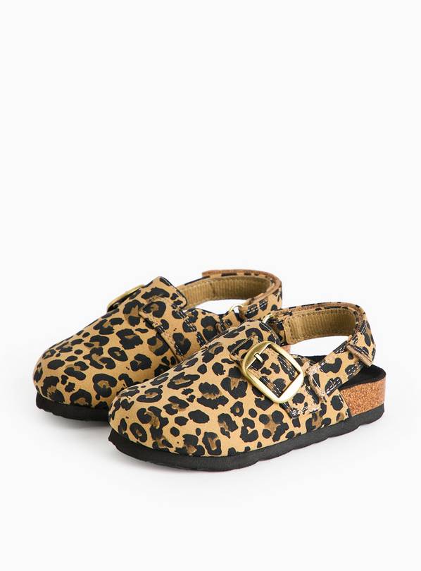 Leopard Print Buckle Ankle Strap Clogs  3