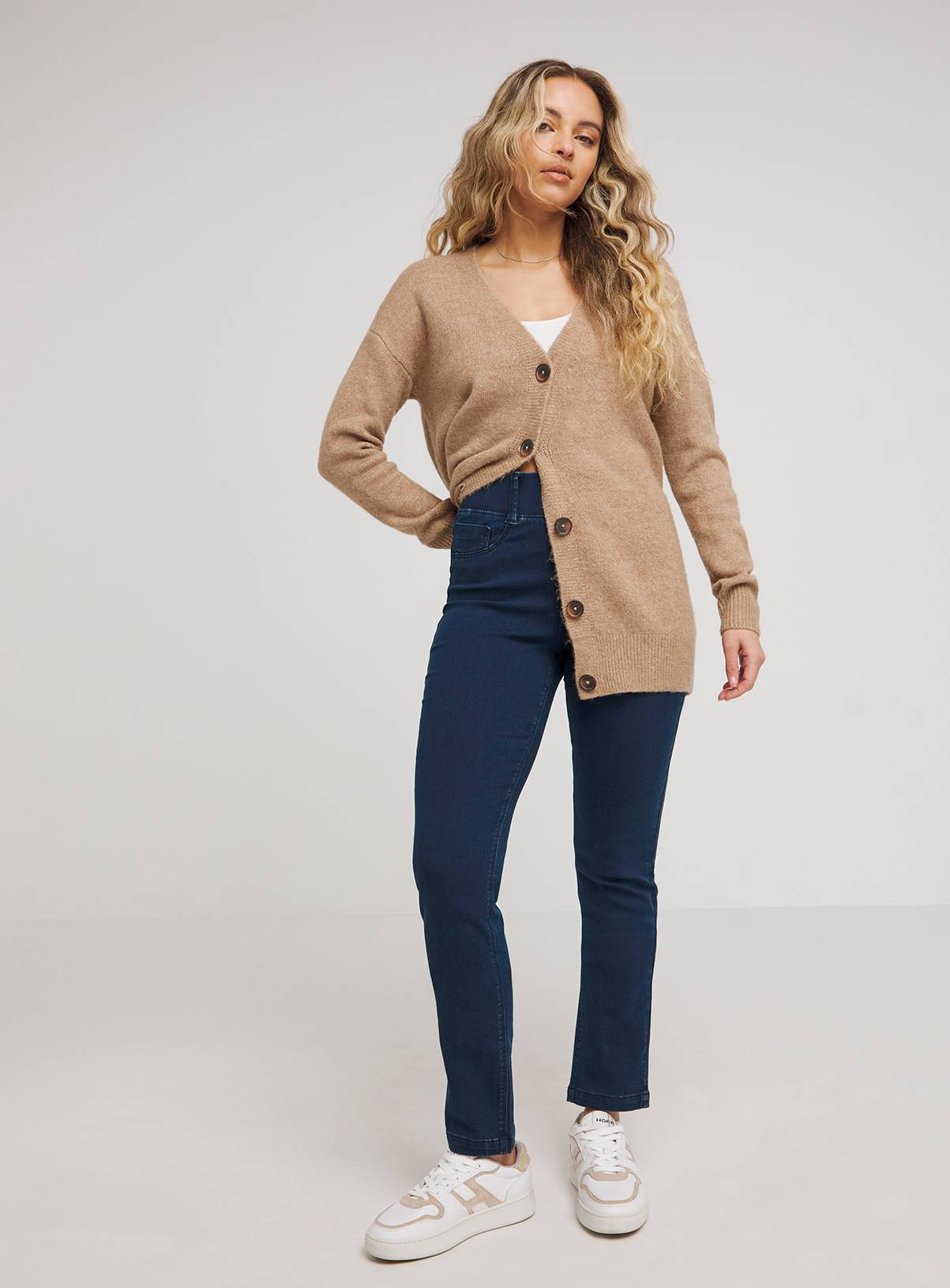 SIMPLY BE Slim Pull On Jegging Indigo 30 - Image 1