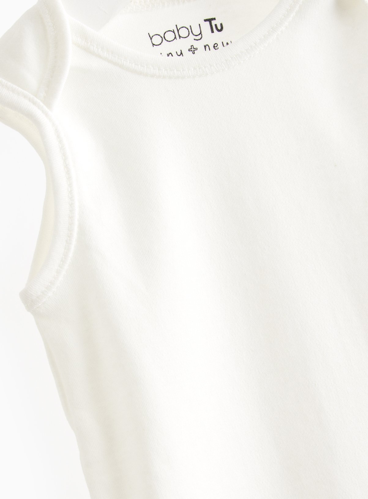 White Sleeveless Bodysuit 3 Pack 9-12 months - Image 2 thumbnail