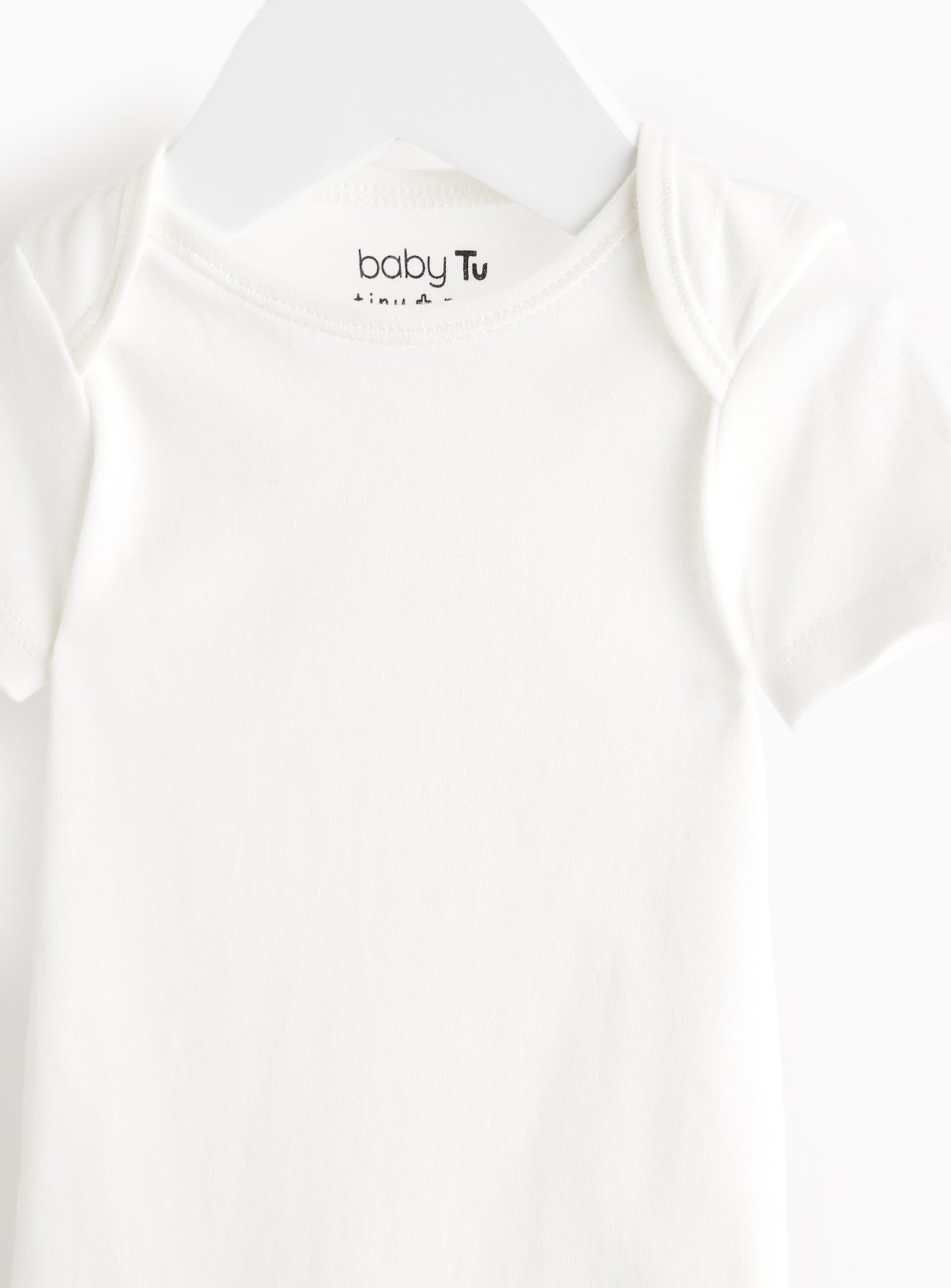 White Short Sleeve Bodysuit 3 Pack  12-18 months - Image 2 thumbnail