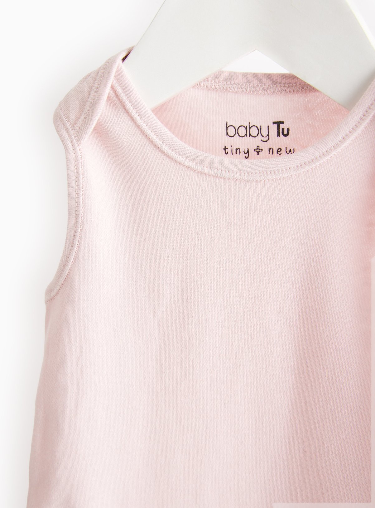 Pink & White Sleeveless Bodysuit 3 Pack Newborn - Image 2 thumbnail