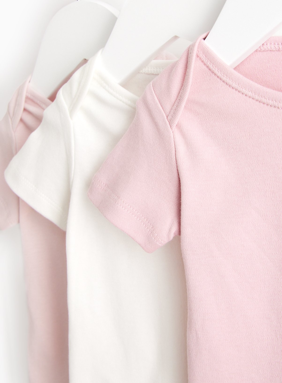 Pink Short Sleeve Bodysuit 3 Pack 3-6 months - Image 2 thumbnail