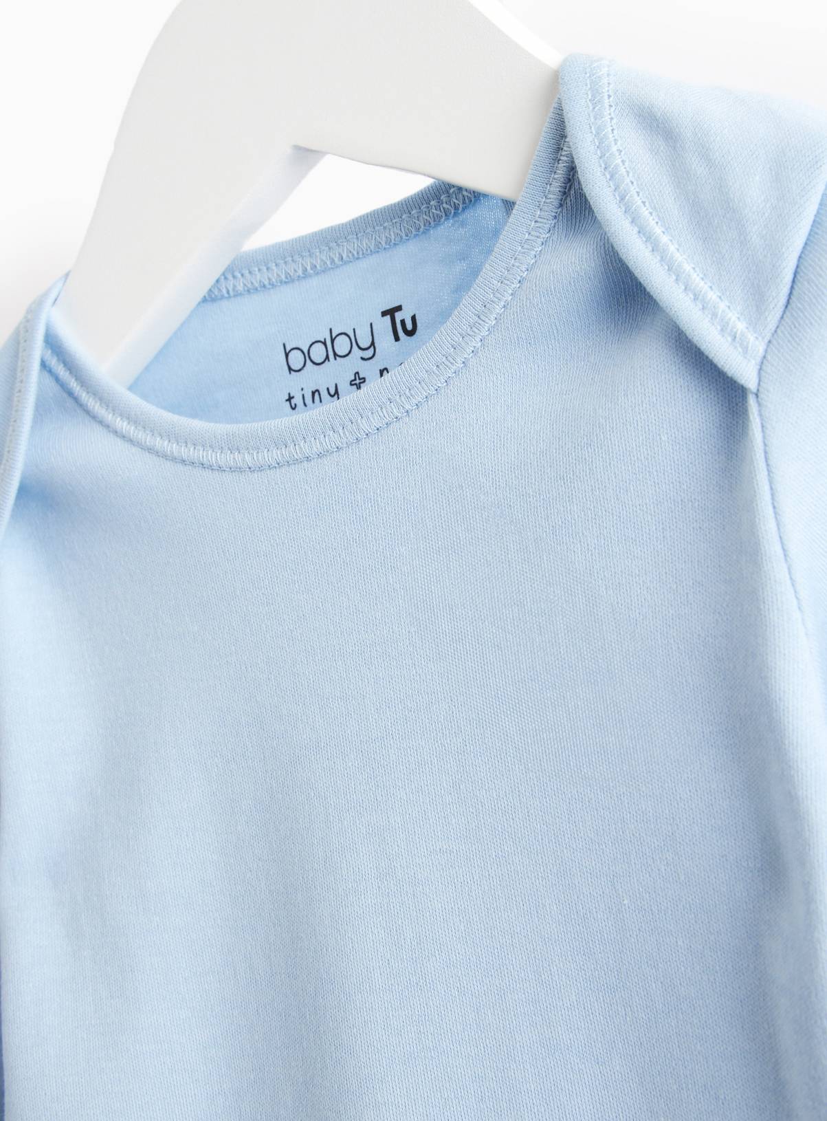 Blue Long Sleeve Bodysuits 3 Pack 12-18 months - Image 2