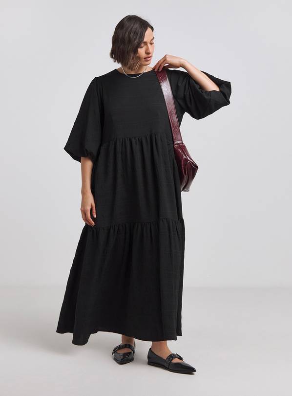 SIMPLY BE Textured Tiered Maxi Dress With Pockets 16