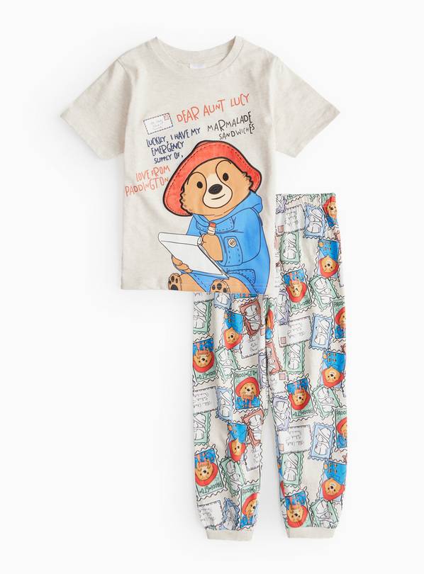 Paddington Oatmeal Stamp Printed Pyjamas 1-2 years