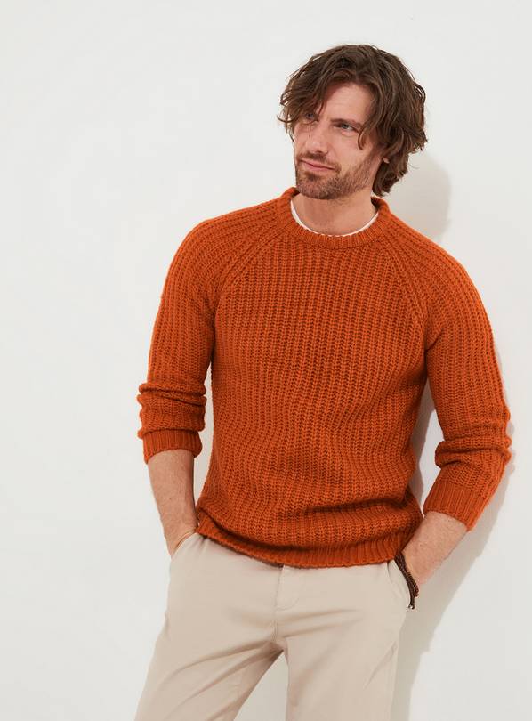 JOE BROWNS Chunky Knit Crew Neck Fisherman Jumper L