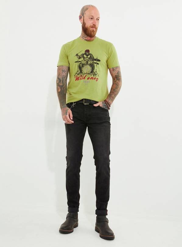 JOE BROWNS Wild Ones Drummer Short Sleeve Graphic T Shirt XL