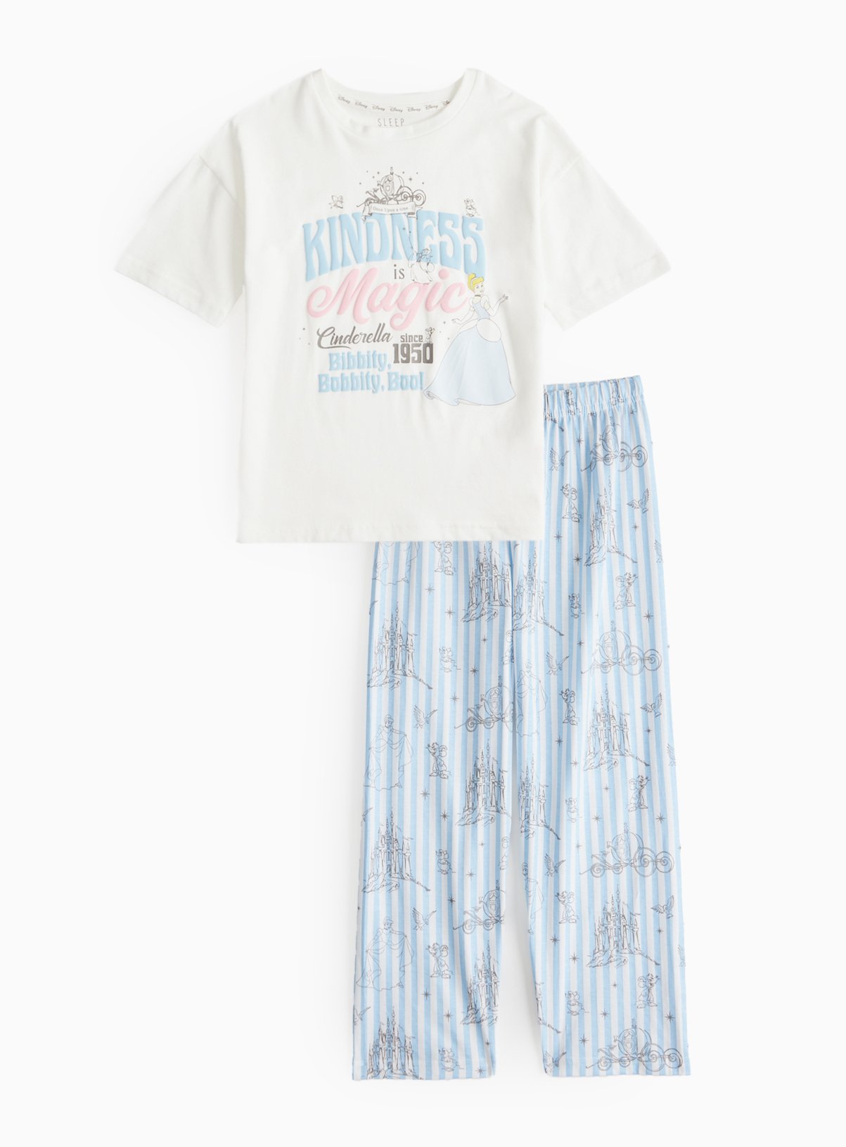 White White Disney Princesses Pyjama Set (6-7 Years) - Disney Princesses by Sainsbury's