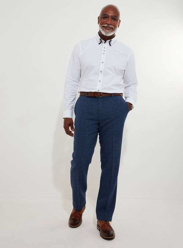 JOE BROWNS Herringbone Straight Leg Tailored Suit Trousers W32 L34
