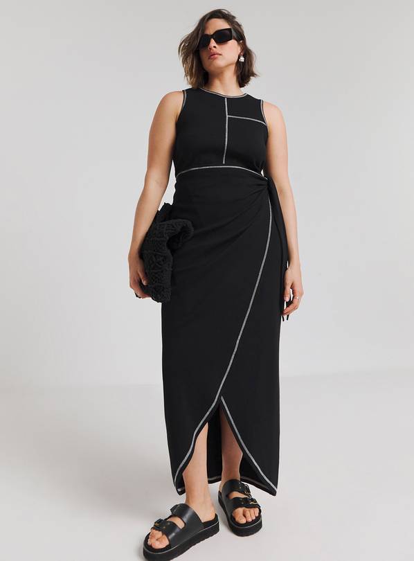 SIMPLY BE Exposed Seam Wrap Maxi 18
